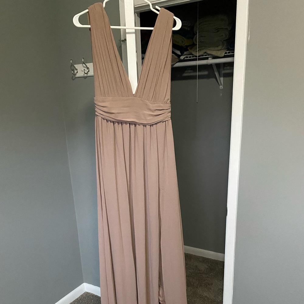 Heavenly hues Taupe Maxi dress from Lulus
